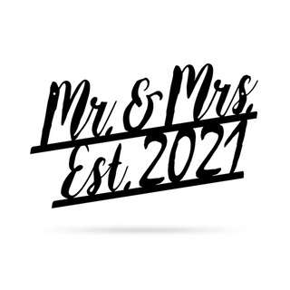 Mr And Mrs Wall Decor Cut Metal Sign Metal House Sign Decorations