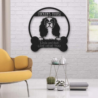 Cavalier Dog Lovers Funny Personalized Metal House Sign Cut Metal Sign Decorations