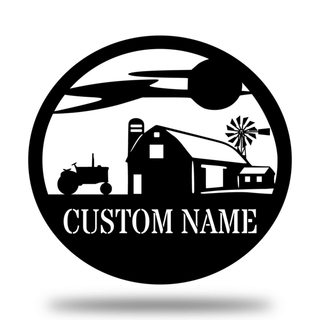 Farm Monogram Customized Metal Signs, Custom Metal Sign, Custom Signs, Metal Sign, Metal Laser Cut Metal Signs Custom Gift Ideas