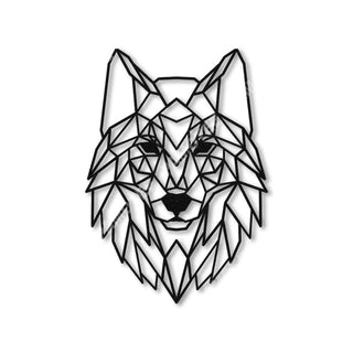 Geometric Wolf Metal Art, Wall Decor, Nature Art, Metal Laser Cut Metal Signs Custom Gift Ideas