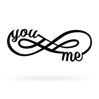 You + Me For Infinity Wall Decor Sign Cut Metal Sign Metal House Sign Decorations