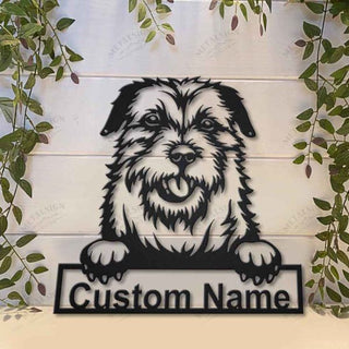 Border Terrier Dog Personalized Metal Wall Decor, Cut Metal Sign, Metal Wall Art, Metal House Sign, Metal Laser Cut Metal Signs Custom Gift Ideas