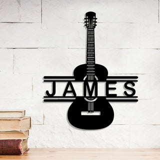 Guitar Classic Personalized Metal Wall Decor Custom Metal Sign Guitar Decor Custom Guitar Decoration Music Room Sign Music Lover's Gift Decorations