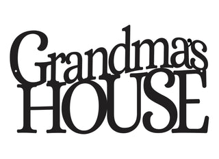 Grandma's House Metal Sign Black Metal Wall Decor Grandmother Gift Metal Sign Wall Deco Decorations