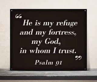 Psalm 91 Quote Wall Sign Cut Metal Sign Metal House Sign Decorations