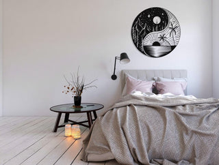 Yin Yang Sun & Moon Metal Wall Decor Housewarming Gift Office Decor Interior Design Decorations