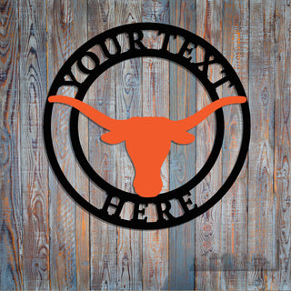 Custom Longhorn Family Since Sign. Double Layer Two Colors Established. Plasma Cut Steel Sign Steel Art Custom Rustic Ranch Sign Gate Decorations