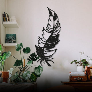 Feather Metal Chance Wall Decor Office Wall Hanging Metal Living Room Decor Metal Wall Decor Chance Feather Wall Sign Decorations