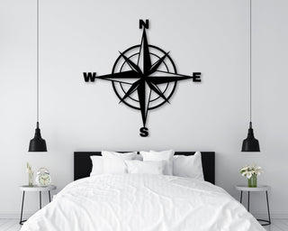 Nautical Star Compass Rose Metal Art Gift For Him Rustic Decor Custom Sign Wall Decor Bedroom Decor Bathroom Decor Decorations