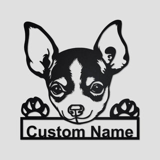 Personalized Custom Chihuahua Dog Metal Sign for Dog Lover Custom Name Decorations