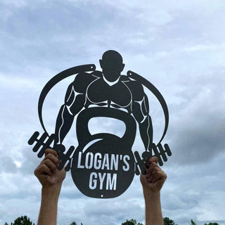 Body Builder Personalized Sign Cut Metal Sign Metal House Sign Decorations