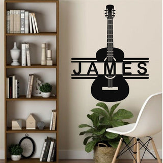 Personalized Guitar Decor Musician Gifts Classic Guitar Lovers Custom Guitar Decoration Metal Guitar Sign Bedroom Decor Decorations