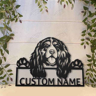 Cavalier King Charles Spaniel Personalized Metal Wall Decor, Cut Metal Sign, Metal Wall Art, Metal House Sign, Metal Laser Cut Metal Signs Custom Gift Ideas