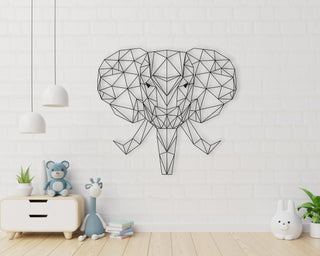 Geometric Elephant Metal Elephant Sign Rustic Decorations