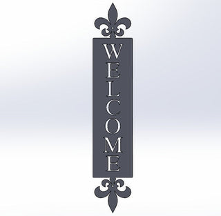 Welcome Sign Vertical Metal Sign Wedding Gift Housewarming Gift Weatherproof Cut Metal Sign Decorations