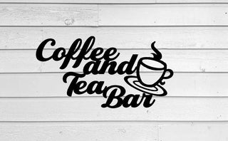 Coffee And Tea Bar Wall Hanging Metal Coffee Sign Kitchen Decor Coffee Bar Sign Farmhouse Decor Coffee Lover Decorations