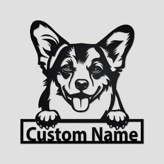 Personalized Custom Welsh Corgi Metal Sign for Dog Lover Custom Name Decorations