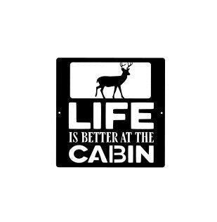 Deer Cabin Decor Cabin Sign Camp Sign Christmas Gift For Him Metal Name Sign Fathers Day Decorations