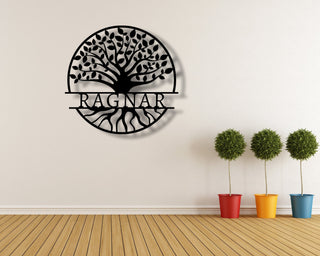 Personalized Name Tree Of Life Metal Sign Family Name Sign Housewarming Gift Wedding Gift Indoor Outdoor Last Name First Name Decorations