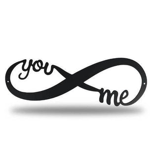 You And Me Wedding Anniversary Infinity Personalized Gift Housewarming Stainless Steel Weatherproof Wall Decor Decorations