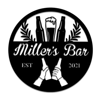 Personalized Beer Metal Bar Sign, Custom Pub, Tap, Lounge, Caf?, Home Wall Decor, Wedding, Anniversary Art Gift For Him/her, Metal Laser Cut Metal Signs Custom Gift Ideas