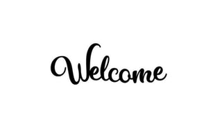 Welcome Metal Sign Wall Decor Front Door Sign Metal Sign Cursive Metal Art Welcome Metal Sign Gifts For Her House Warming Gifts Sign Decorations