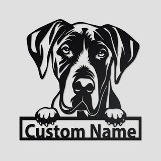 Personalized Custom Great Dane Metal Sign for Dog Lover Custom Name Decorations