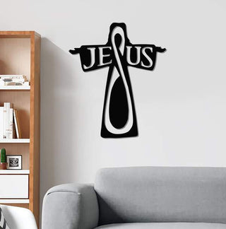 Bible Jesus In Cross Cut Metal Sign Cut Metal Sign Decorations