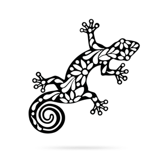 Gecko The Lizard Metal Decor Cut Metal Sign Metal House Sign Decorations