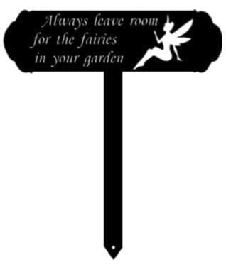 Metal Fairy Garden Sign Metal House Sign Decorations