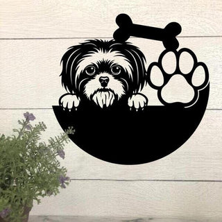 Dog Lovers Funny Welcome To Family Personalized Metal Sign Cut Metal Sign Decorations