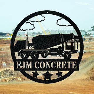 Construction Collection: Concrete Mixer Customized Sign Decorations