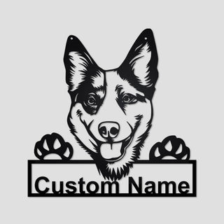 Personalized Custom Australian Cattle Dog Metal Sign for Dog Lover Custom Name Decorations