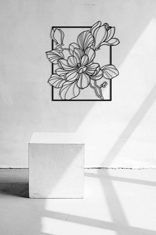 Magnolia Flower Metal Wall Decor Wall Hangings Bedroom Wall Decor Livingroom Wall Decor Dining room Wall Decor Decorations