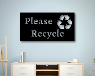 Please Recycle Metal Sign Office Sign Metal Wall Decor For Living Room Metal Please Recycle Sign Decorations