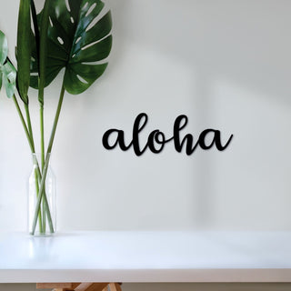 Hawaiian Aloha Sign Metal Wall Word For The Wall Beach Decor Hawaiian Art Door Hanger Travel Sign Hawaii Wedding Travel Gift Decorations