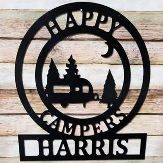 Happy Camper Decor Family Sign For The Campsite Great Rv & Campground Gift Idea Decorations