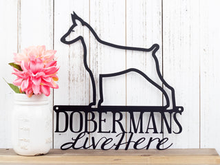 Doberman Doberman Pinscher Metal Sign Dog Sign Outdoor Sign Doberman Sign Pinscher Wall Hanging Wall Art Decorations