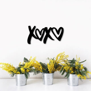 Love Xoxo Sign Hugs And Kisses Valentine's Decor Master Bedroom Decor Heart Decor Metal Cutout Love Sign Decorations