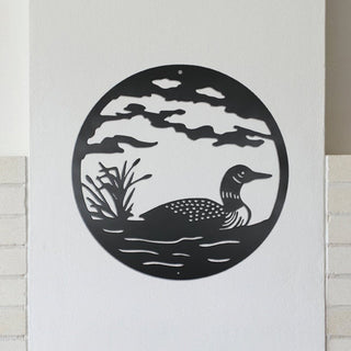 Loon Sign Cut Metal Sign Decorations