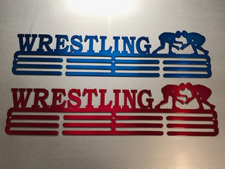 Wrestling Medal Hanger Holder Display Rack 3 Rung Cut Metal Sign Decorations