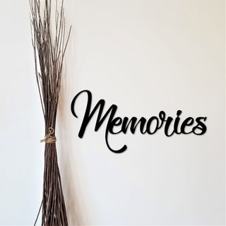 Memories Sign Metal Word Art Picture Wall Decor Travel Gifts Memories Metal Sign Steel Script Word Gallery Wall Decor Decorations