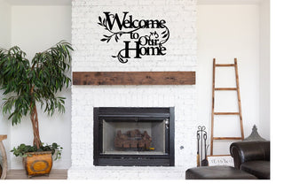 Welcome To Our Home Metal Sign Cutout Cut Metal Sign Wall Metal Art Decorations