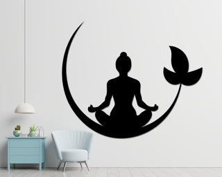 Meditation Metal Sign Yoga Metal Sign Meditation Room Decor Custom Yoga Metal Sign Housewarming Gift Unique Sign Decorations