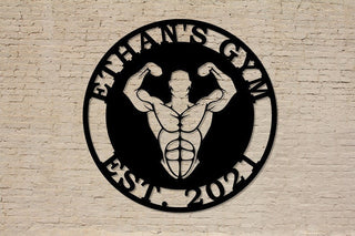 Customizable Metal Bodybuilder Sign Personalized Gym Decoration Metal Gym Decoration Custom Home Gym Sign Decorations