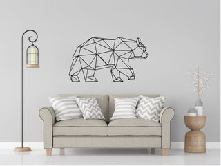 Bear Geometric Bear Wall Decor Metal Wall Decor 002 Decorations