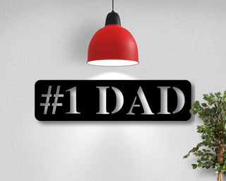 Number 1 Dad Metal Sign Father's Day Gift Gift For Dad Metal Sign For Dad Sign For Dad Office Sign For Dad Metal Sign Decorations