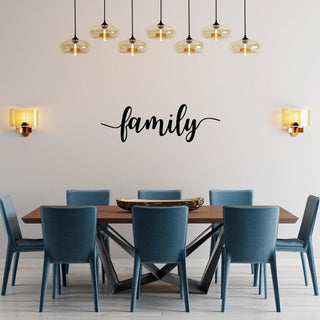 Family Script Sign 36 Only Cut Metal Sign Wall Decor Metal Sign Metal Art Decorations