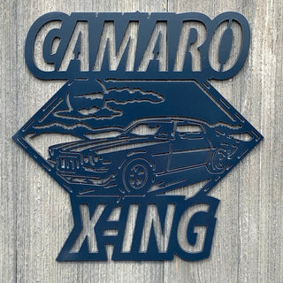 Camaro Xing Metal Sign Cutout Cut Metal Sign Wall Metal Art Decorations