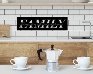 Family Sign Family Metal Sign Family Wall Decor Thanksgiving Decor Family Word Sign Metal Cut Out Family Sign Family Dining Room Decor Decorations